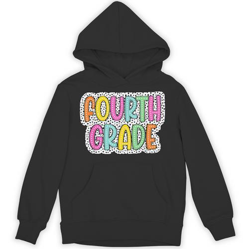 4th Grade Back To School Dalmatian Dots Teacher Student Unisex Hoodie - teacherstshirts.com