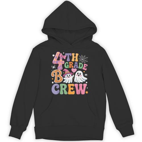 4th Grade Boo Crew Fourth Grade Teacher Kids Happy Halloween Unisex Hoodie - teacherstshirts.com UK