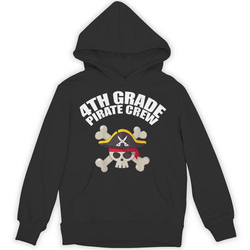 4th Grade Pirate Crew Halloween Costume Cool Teacher Student Unisex Hoodie - teacherstshirts.com AU