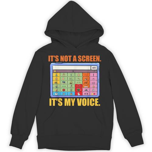 AAC Awareness AAC Teacher It's Not A Screen It's My Voice Men Women Unisex Hoodie - teacherstshirts.com CA