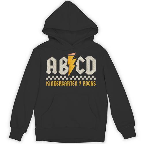 ABCD Kindergarten Rocks Pencil Lightning Students Teachers Unisex Hoodie - teacherstshirts.com AU