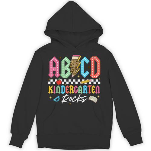 ABCD Kindergarten Rocks Pencil Lightning Teachers Rock Boys Unisex Hoodie - teacherstshirts.com AU