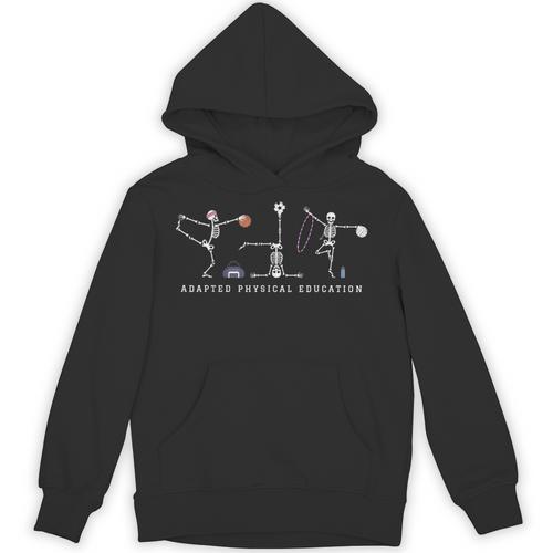 Adapted Physical Education Teacher Skeleton Sports Phys Ed Unisex Hoodie - teacherstshirts.com