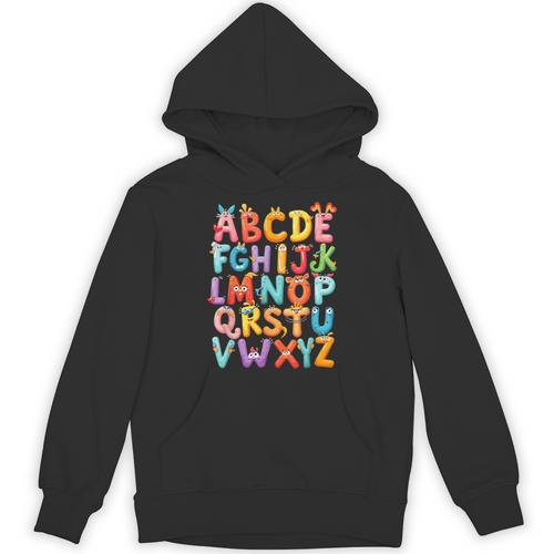 Alphabet A-Z ABC Kids Back To School Pre K Teachers Unisex Hoodie - teacherstshirts.com DE