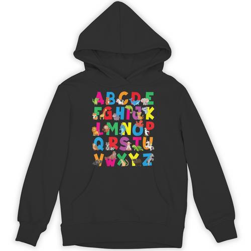 Alphabet Animals ABCs Zoo Kids Boys Girls Teacher Unisex Hoodie - teacherstshirts.com