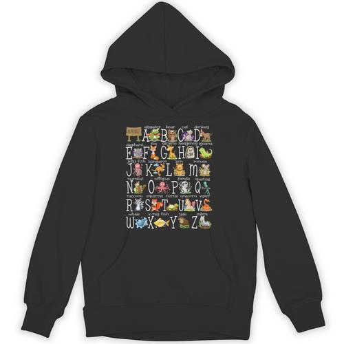 Alphabet Animals Back To School Pre-K Kindergarten Teacher Unisex Hoodie - teacherstshirts.com