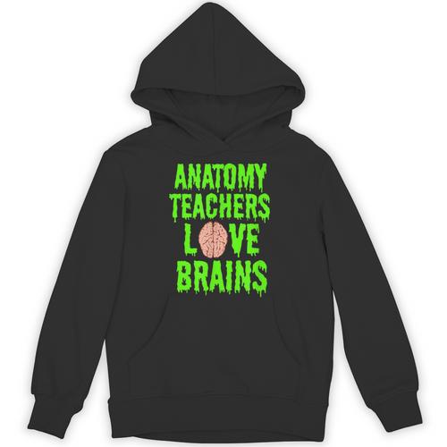 Anatomy Teachers Love Brains Halloween Teacher Costume Shirt Unisex Hoodie - teacherstshirts.com DE