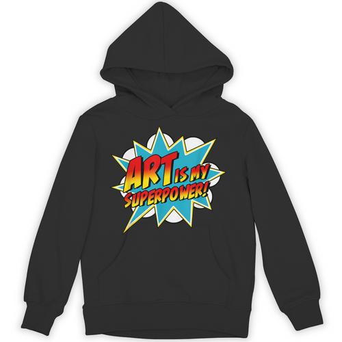 Art Is My Superpower Comic Artist Art Teacher Superhero Unisex Hoodie - teacherstshirts.com