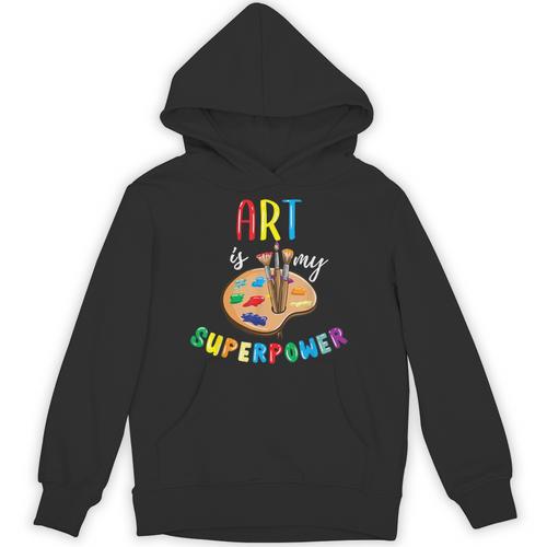 Art Is My Superpower Art Teacher Unisex Hoodie - teacherstshirts.com