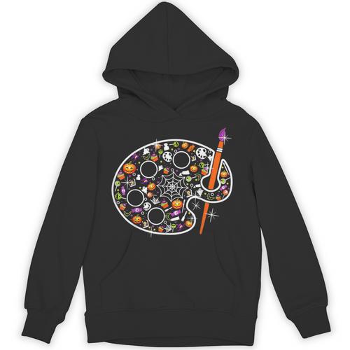 Art Teacher Pumpkin Scary Halloween Costume Men Women Unisex Hoodie - teacherstshirts.com DE