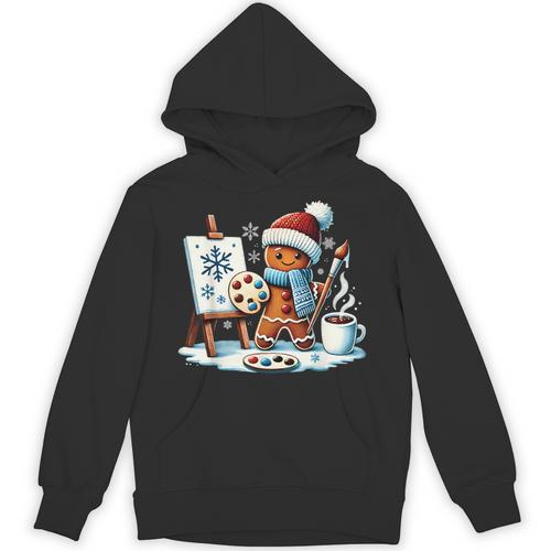 Artist Gingerbread Painter Art Teacher Student Christmas Unisex Hoodie - teacherstshirts.com AU