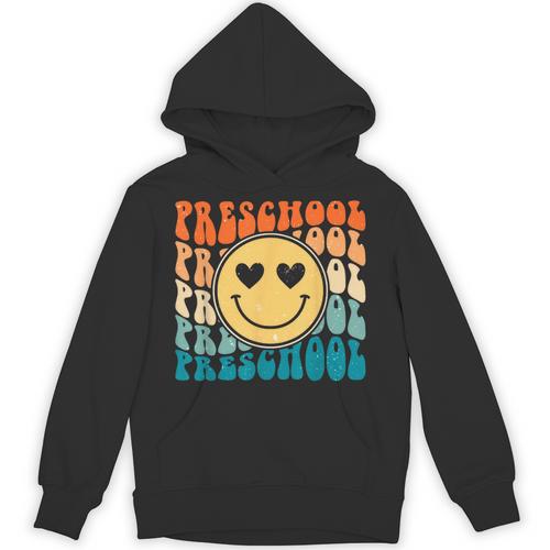 Back To School Groovy Smile Preschool Teachers Students Kids Unisex Hoodie - teacherstshirts.com UK