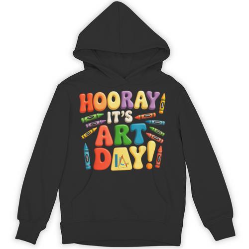 Back To School Hooray It's Art Day Art Teacher Artist Unisex Hoodie - teacherstshirts.com DE