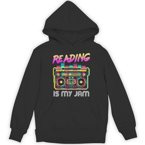 Back To School Retro Reading Is My Jam 80s Teacher Boombox Unisex Hoodie - teacherstshirts.com UK