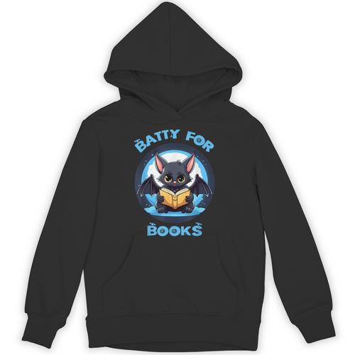 Batty About Books Lover Teacher Librarian Bookish Halloween For Men Women Kids Unisex Hoodie - teacherstshirts.com AU