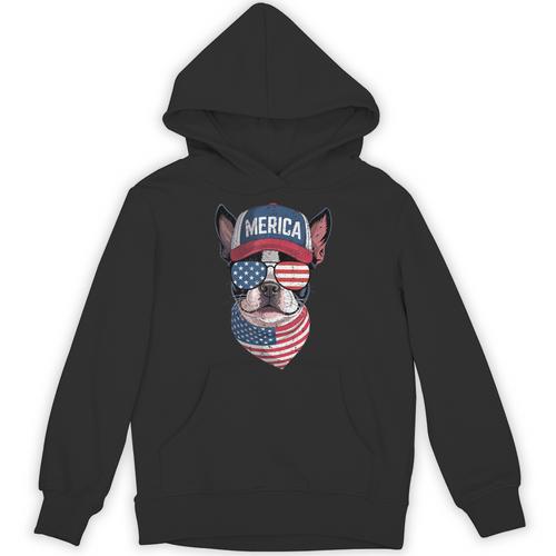 Boston Terrier 4th Of July US Merica Bostie Dog Patriotic For Men Women Kids Unisex Hoodie - Bostonterriersmerch.com