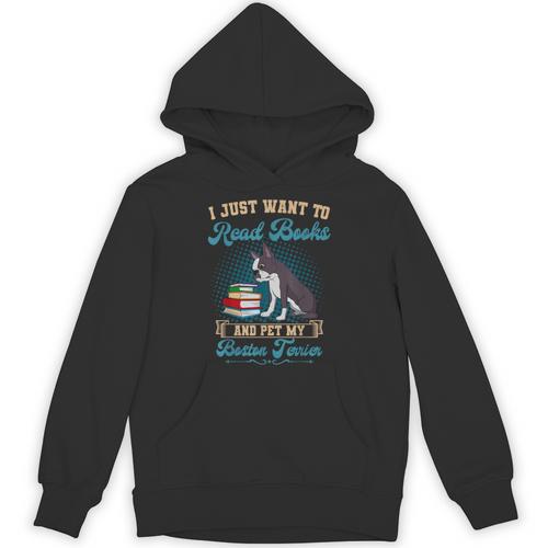 Boston Terrier American Gentleman Bibliophile Book Lover Unisex Hoodie - Bostonterriersmerch.com