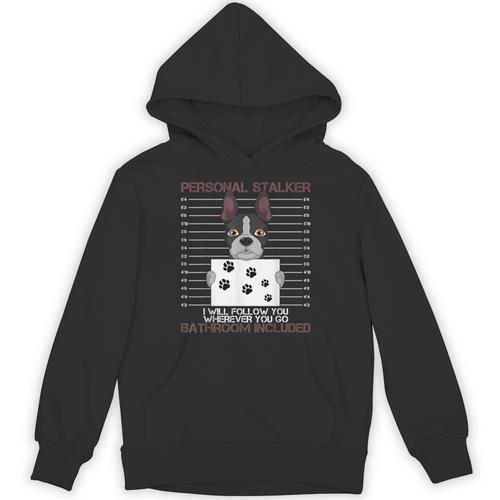 Boston Terrier American Gentleman Personal Stalker Dog Lover Unisex Hoodie - Bostonterriersmerch.com