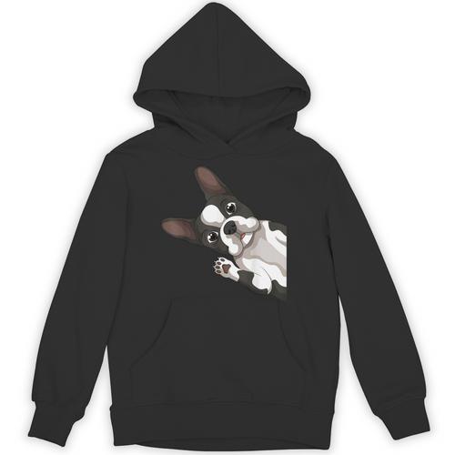 Boston Terrier Bostie Dog Kids Boys Girls Unisex Hoodie - Bostonterriersmerch.com CA