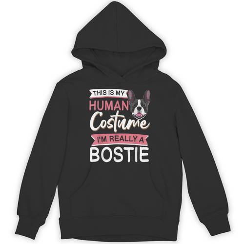Boston Terrier Dog Bostie Halloween Costume Dog For Kids Unisex Hoodie - Bostonterriersmerch.com