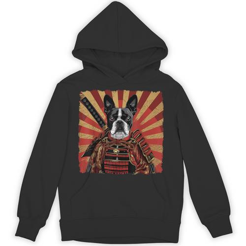 Boston Terrier Dog Japanese Art Samurai Ukiyo-e Unisex Hoodie - Bostonterriersmerch.com DE