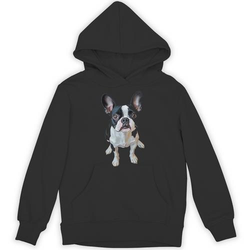 Boston Terrier Dog Motif Pet Art Boston Terrier Men Women Kids Unisex Hoodie - Bostonterriersmerch.com