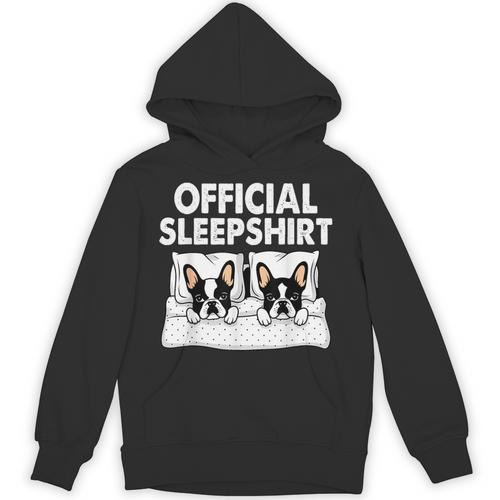 Boston Terrier Dog Official Sleep Pajamas Nightgown Unisex Hoodie - Bostonterriersmerch.com