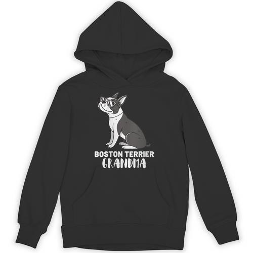 Boston Terrier Dog Owner Grandma Unisex Hoodie - Bostonterriersmerch.com UK