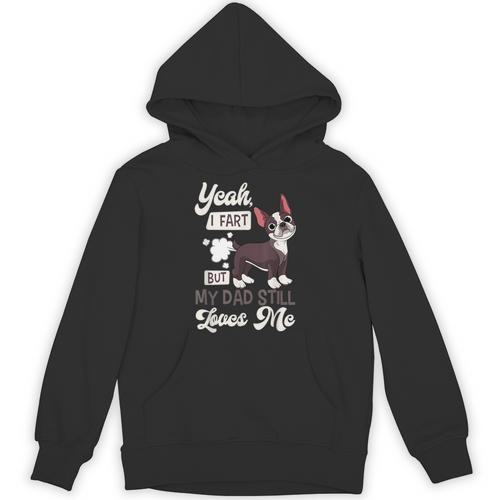 Boston Terrier Fart American Gentleman Non-Sporting Dog Unisex Hoodie - Bostonterriersmerch.com