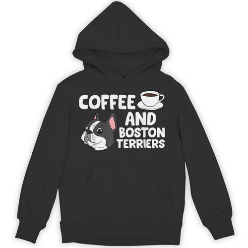 Boston Terrier Lover Coffee And Boston Terriers Unisex Hoodie - Bostonterriersmerch.com