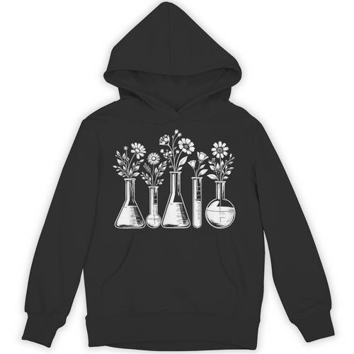 Botanical Beaker Science Teacher Floral Chemistry Lab Week Unisex Hoodie - teacherstshirts.com UK