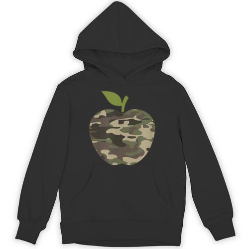 Camo Apple Camouflage Clothing School Student Camo Teacher Men Women Kids Unisex Hoodie - teacherstshirts.com CA