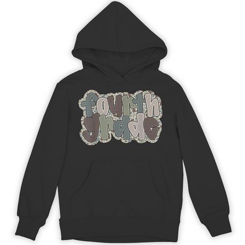 Camo Team 4th Grade Squad Back To School Teacher Kids Boys Unisex Hoodie - teacherstshirts.com AU