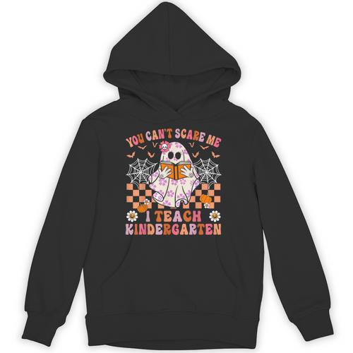 You Cant Scare Me I Teach Kindergarten Teacher Halloween Unisex Hoodie - teacherstshirts.com AU