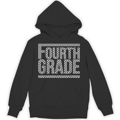 Checkered Fourth Grade Teacher Team Crew Back To School Unisex Hoodie - teacherstshirts.com