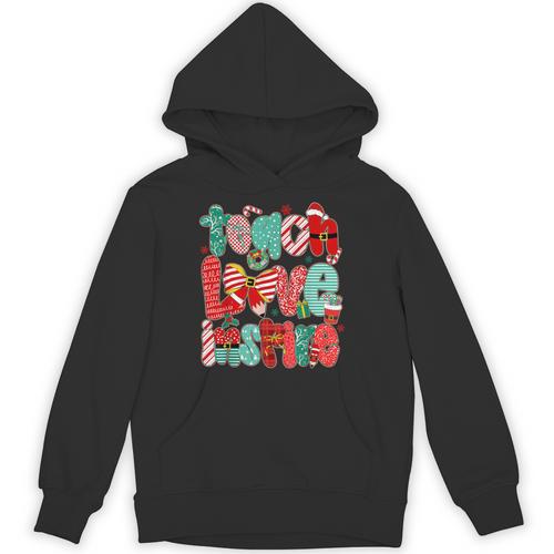Christmas Coquette Bow Teacher Teach Love Inspire Unisex Hoodie - teacherstshirts.com DE