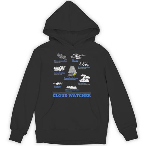 Cloud Watcher Cloud Types Science Student Teacher Cute Faces Unisex Hoodie - teacherstshirts.com
