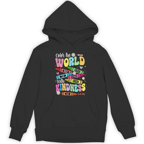 Color The World With Kindness Teacher Back To School Unisex Hoodie - teacherstshirts.com AU
