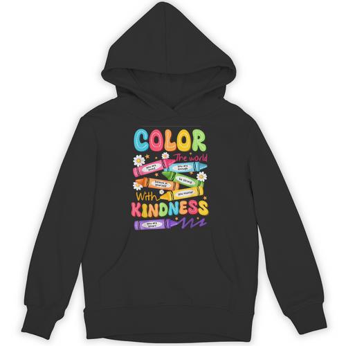 Color The World With Kindness Teachers Back To School Unisex Hoodie - teacherstshirts.com AU
