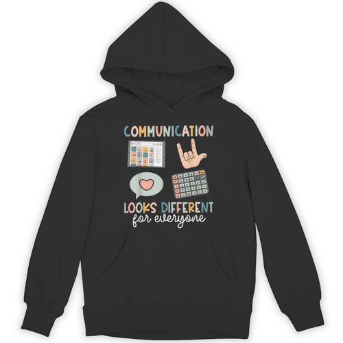 Communication Looks Different For Everyone SPED Teacher ASD Unisex Hoodie - teacherstshirts.com CA