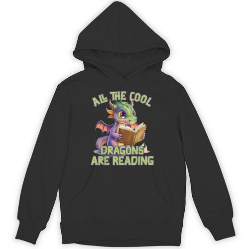 All The Cool Dragons Are Reading Dragon Teacher Unisex Hoodie - teacherstshirts.com CA