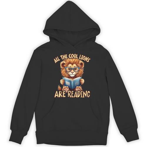 All The Cool Lions Are Reading Lion Teacher Men Women Kids Unisex Hoodie - teacherstshirts.com AU