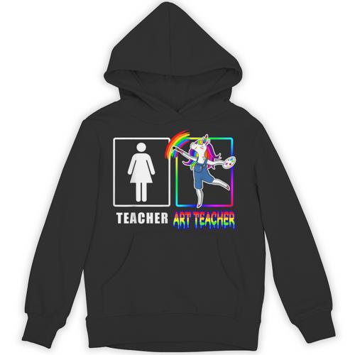 Cute Art Teacher Magical Dabbing Unicorn Artist Unisex Hoodie - teacherstshirts.com DE