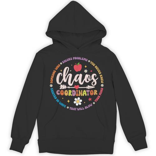 Cute Chaos Coordinator Teacher First Day Of School Unisex Hoodie - teacherstshirts.com UK