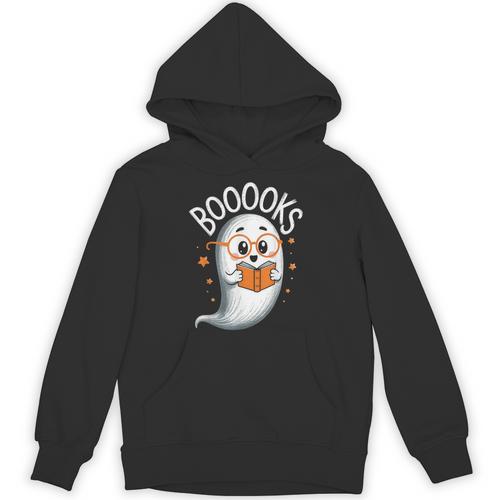Cute Ghost Book Reading Halloween Teacher Unisex Hoodie - teacherstshirts.com AU