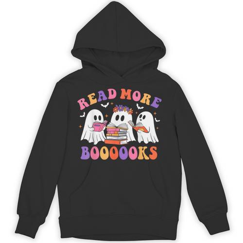 Cute Ghost Read More Books Lover Teacher Halloween Costume Unisex Hoodie - teacherstshirts.com AU