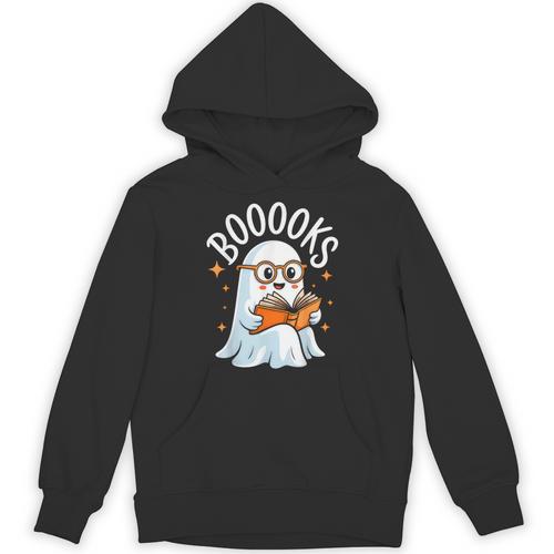 Cute Ghost Reading Book Librarian Teacher Halloween Costume Unisex Hoodie - teacherstshirts.com