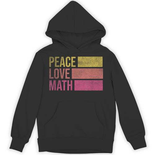 Cute Math Teacher Peace Love Math Unisex Hoodie - teacherstshirts.com DE