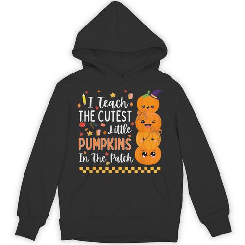 Cute Teacher Halloween For Women Men Teacher Pumpkin Unisex Hoodie - teacherstshirts.com AU