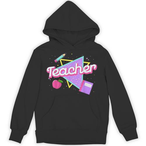Cute Teacher Shirt 80's 90's Style Retro Old School Teacher For Men Women Unisex Hoodie - teacherstshirts.com